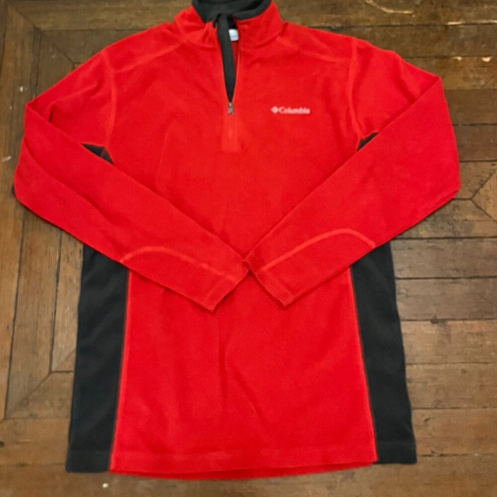 Columbia Sportswear Red Fleece Jacket Women’s Small Cozy Outdoor Pullover